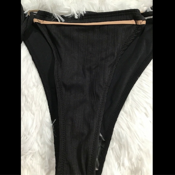 NWT $101 FOR LOVE & LEMONS Side String Bikini Bottoms [SZ Small ]‎ #black - Picture 5 of 8